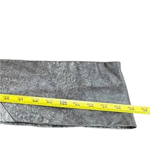 Scanlan & Theodore Lamb Leather Tie Waist Belt Metallic Black Futuristic Chic