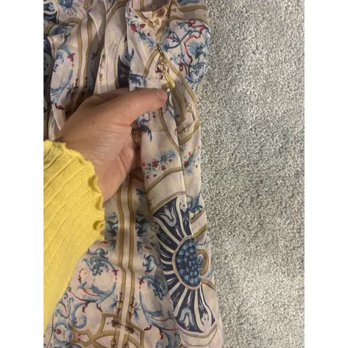 leifsdottir top silk sleeveless printed size 2 Sheer