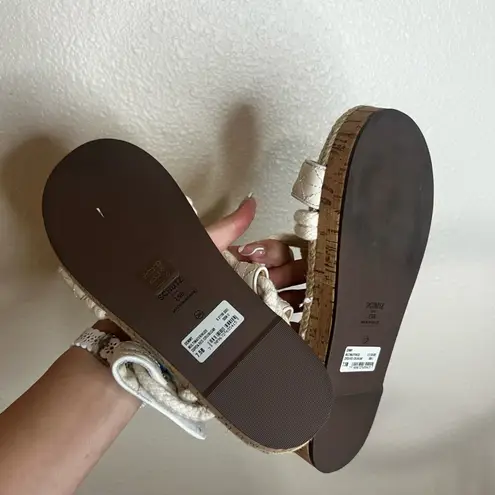 Schutz Womens Demmy Sandals White Natural Espadrille Quilted Rope NEW 7.5