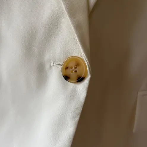 The Drop Sz M Blazer One Button Suit Ivory Jacket Ramona Loose Fit Relaxed Lined White Size M