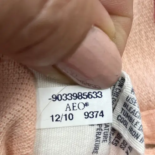 American Eagle  Y2K Henley Polo Baby Tee Women's Large Pink/Coral Bella Elena