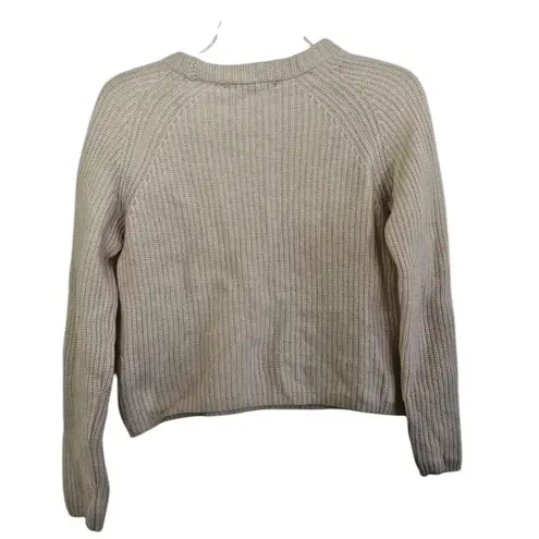 Quince Mongolian Cashmere Crewneck Fisherman Sweater Small