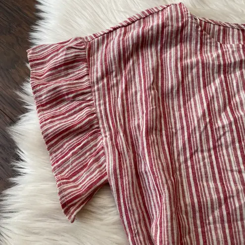 June and Hudson Striped Ruffle Trim Dress