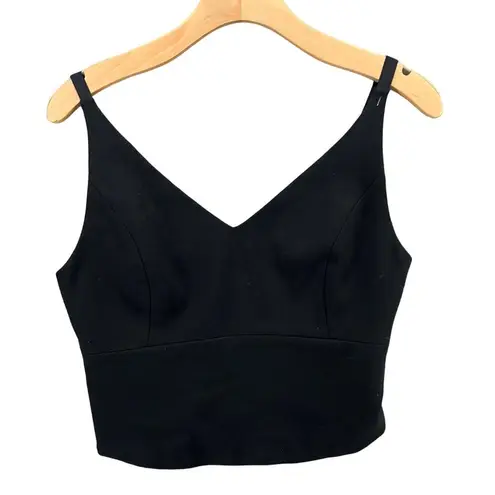 CAbi  Bralette Womens Size S Black Corset Tailored Ponte Crop Layering Tank Top