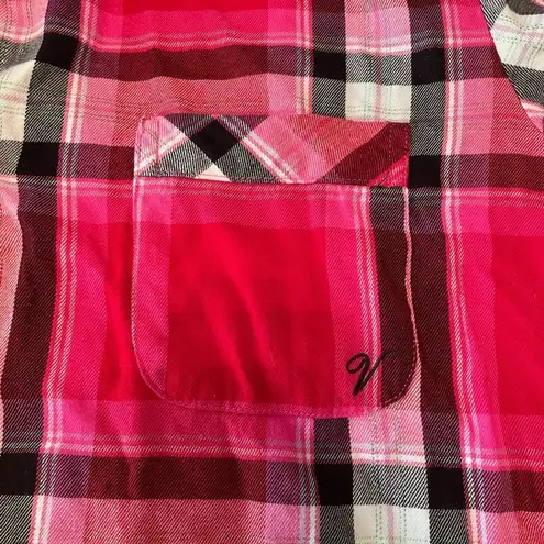 Victoria's Secret Victoria Secret Pink Plaid Pajama Set Top and Shorts Medium EUC Soft Sexy