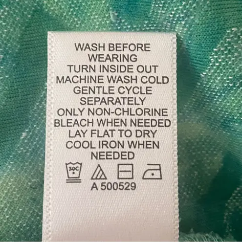 LOGO By Lori Goldstein knit jacquard short sleeve tunic with hi low hem Medium