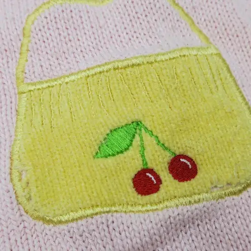 Quacker Factory Vintage 90s Sweet Treats Short Sleeve Cardigan Sweater