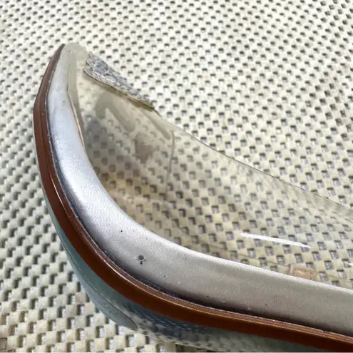 Blue by Betsey Johnson Demi Clear Glitter I Do Bridal Pumps Wedding Size 9 White