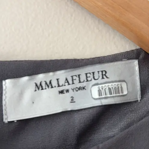 MM.LaFleur Grey Mei 3/4 Sleeve Pocket Shift Dress in Monsoon Size 2
