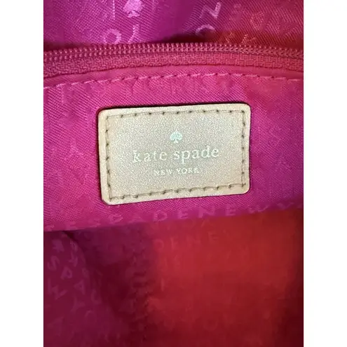 Kate Spade Kennedy Park Sophie Small Black Nylon Tote Raspberry Interior