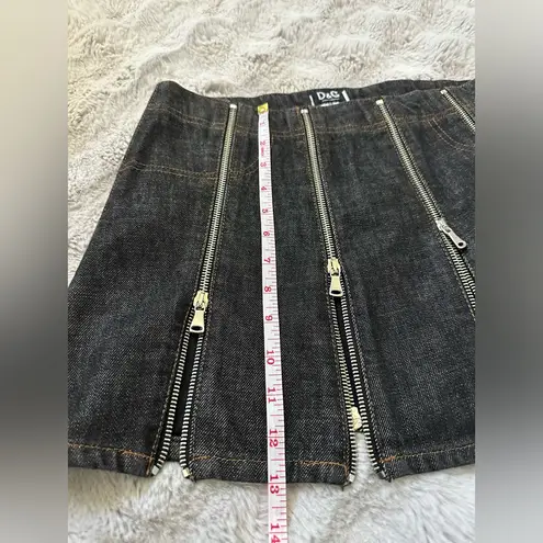 Dolce & Gabbana D&G Vintage Denim Zip Mini Skirt size 28/42