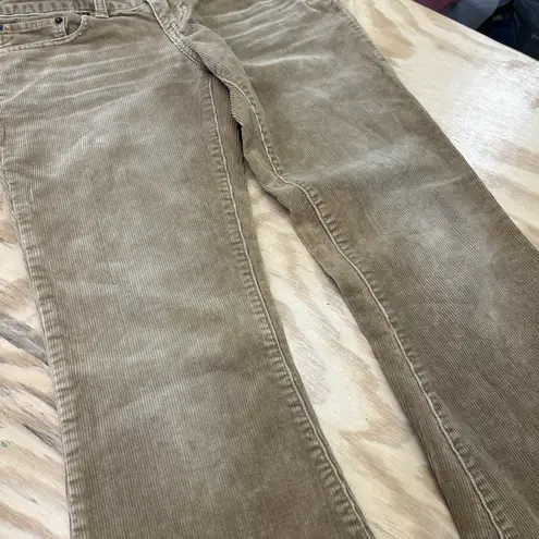 Abercrombie & Fitch VTG Y2K  Corduroy Pants Womens 0 Beige Low Rise Boot Flare