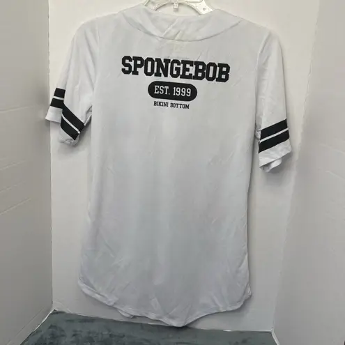 Nickelodeon Ladies Spongebob Squarepants Baseball Jersey Size Medium Mesh Jersey