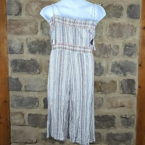 Storia  Romper Woman's Medium Tassel Tie Summer Beach Party‎ Striped Bow Crinkle - Image 5