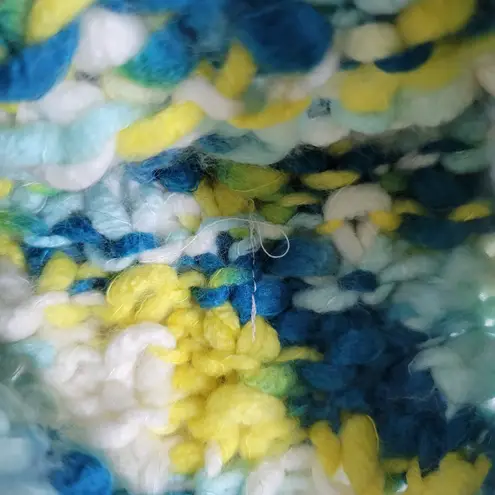 Marmot Frosty Womens Pom Pom Hat OS Green Yellow Loose Knit Winter Cozy Cap