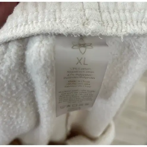 Gaiam Cream Beige Lounge Jogger Sweatpants XL Elastic Waist Casual Comfort Fit