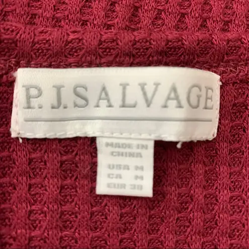 P.J. Salvage  merlot sleeveless thermal waffle tank