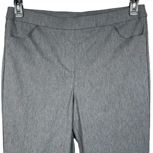 Alfred Dunner SZ 14 Pull-On Pants Flat Front Stretch Straight Leg Pockets Gray - Image 2