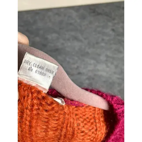 The Limited Vintage  Womens P/S Mohair Sweater Geometric Abstract Pink 90s Grunge