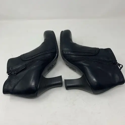 Miz Mooz 8.5 Black Leather Whimsigoth Steampunk Dark Academia Ankle Boot Bootie