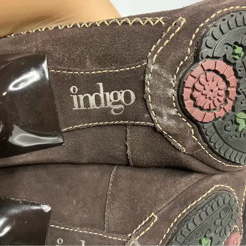 Indigo by Clarks brown suede pointed toe heels dancing shoes size 9