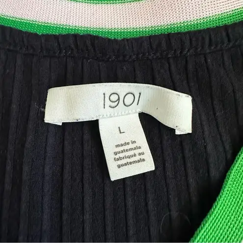 1901 Navy V Neck Sweater Dress