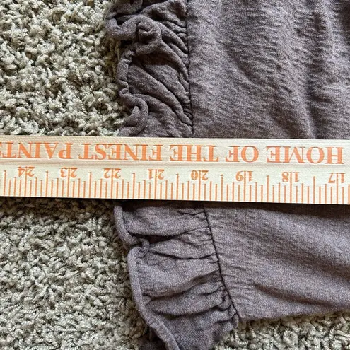 Matilda Jane Stealth Jacket Women Paint By Numbers Ruched Ruffle Brown Zip-Up M