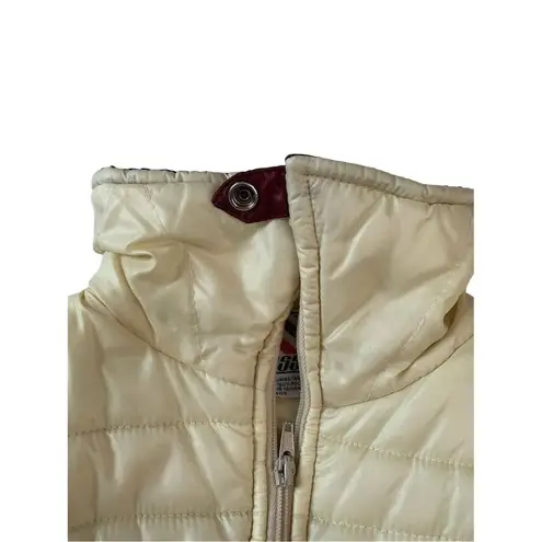 Source Unknown Vintage Guess King Ski Jacket Small Ivory Burgundy Navy Accents