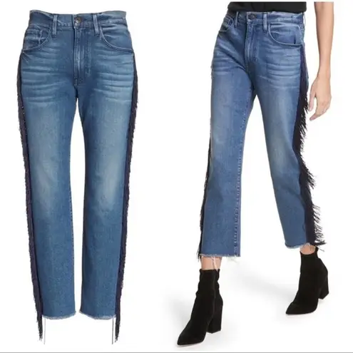 3x1  Higher Ground Fringe Crop Straight Leg Jeans