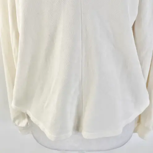 New Lanston Cutout Cross Front Pullover Lightweight Sweatshirt Off White Size XS