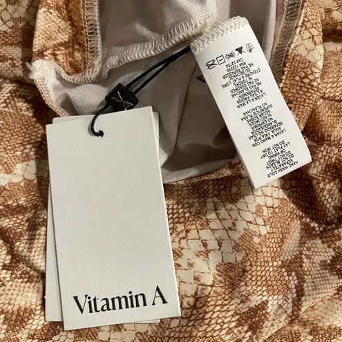 Vitamin A Top Womens Remy Rashguard Snakeskin Sz S Made In Italy NWT