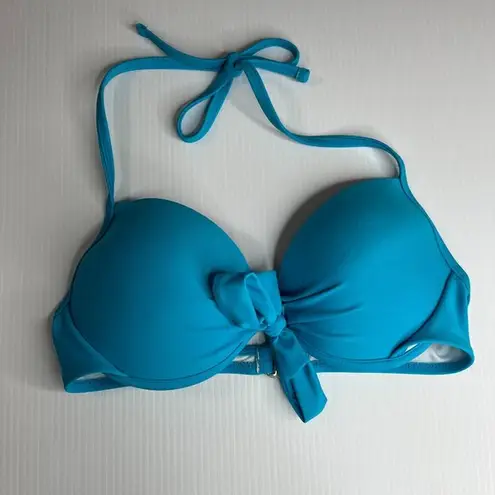 Bongo  Blue Swim Underwire Bikini Top Sz M