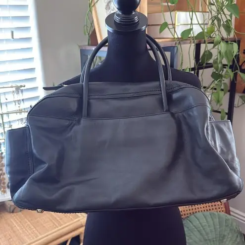 Lanvin JL Black Leather East West Bowling Bag Purse