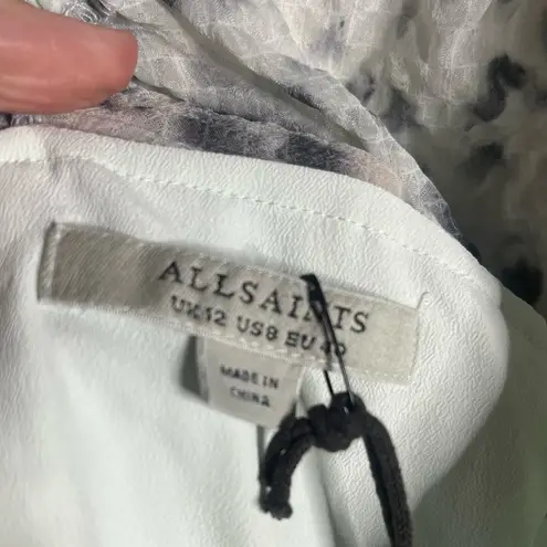 ALL SAINTS NEW NWT Bari Perpetua Long Sleeve Dress In Soft Grey Size 8 women’s