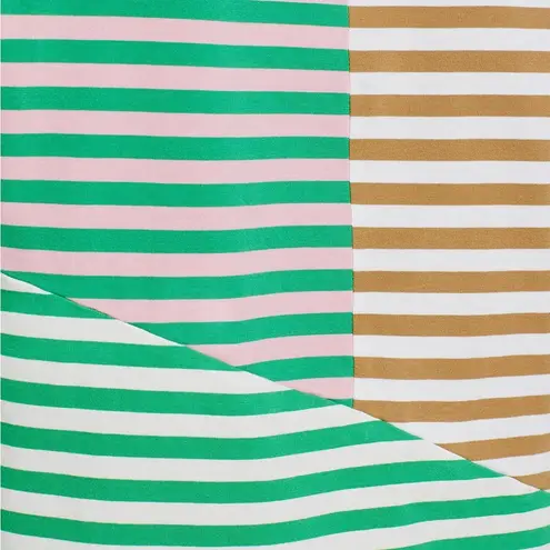 Kule The Beck Zip Neck Top Sweatshirt in Green Multi, Size S New w/Tag $168