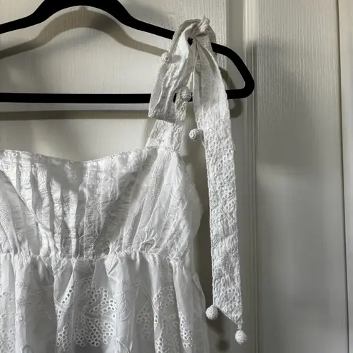 Farm Rio Eyelet Embroidered Midi Dress Size XS NWT