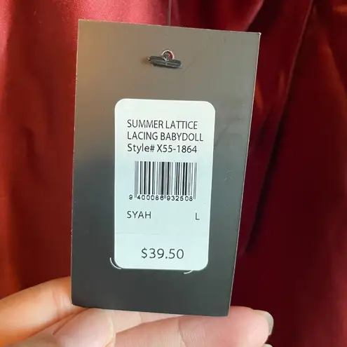 Frederick's of Hollywood Syah Summer Lattice Lacing Babydoll Size Large Nightgown