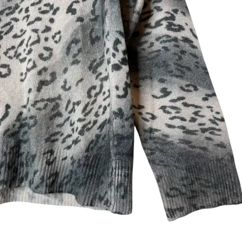 360 Cashmere Skull Cashmere / Roxie Leopard Sweater size Large