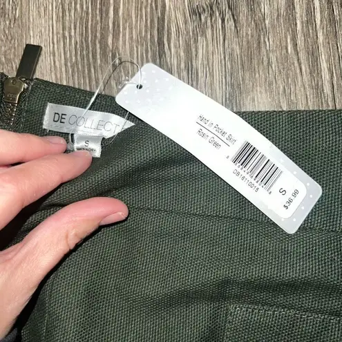 DE Collection Army Green High Waist Utility Y2K Style Skirt