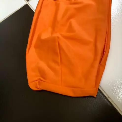 ONIA NWT Ines Strapless Bikini Top Persimmon Bright Orange Neon Tube Top Citrus