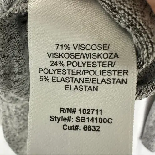 Gibson  Pullover Sweater Long Sleeve Knot Front Womans Size M Gray