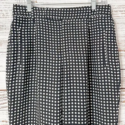 Equipment Bergen 100% Silk Checkered Cropped Pants, EUC, Size 6, MSRP $340