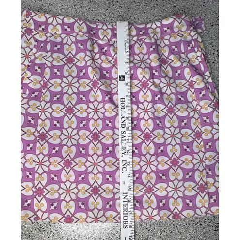 EP Pro Purple White Floral Geometric Golf Skort Size 6