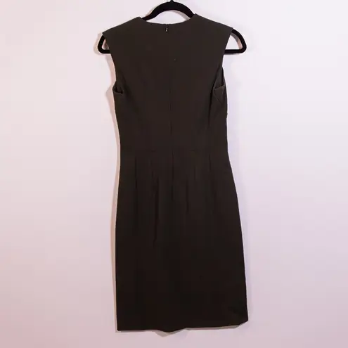 MM. Lafleur The Katie Ponte Knit Stretch Sleeveless Scoop Neck Sheath Dress Gray