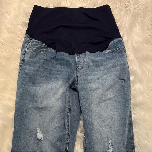 Time And Tru Maternity Straight Leg Jeans Light Wash