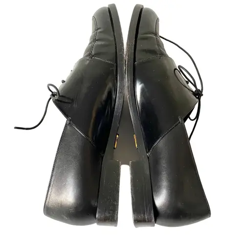 Maiyet Black Gold Oxford Leather Shoes 39 1/2 or size 9