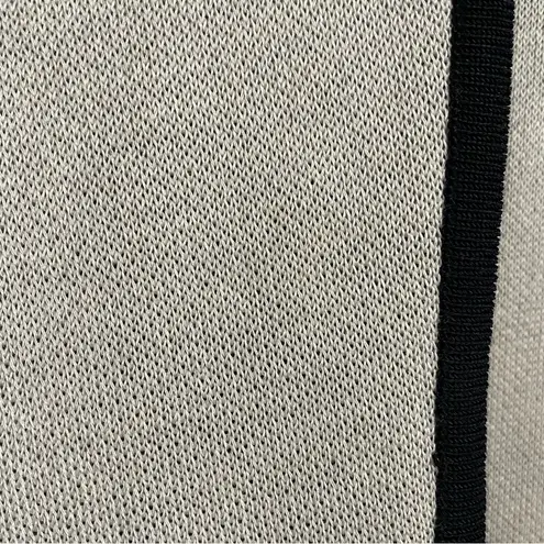 Misook Collection Ivory Crossover Knit Zip Jacket