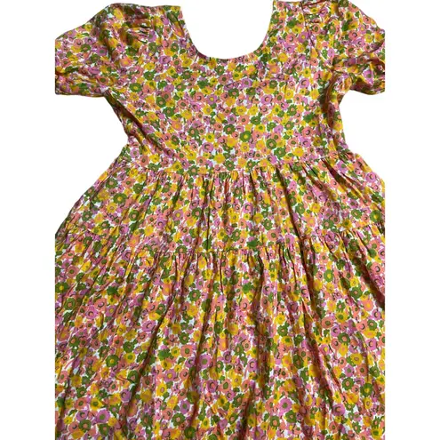 Julie Brown New York Oversized Linen Scoop Neck Button Down Sundress Size XS