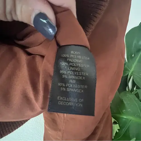 House Of Harlow 1960 Brown Satin Pilot Jacket SIZE XS Sienna 80's Retro Glam