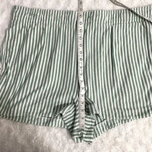 Free Assembly Green Striped Pull On Terry Cloth Beach Summer Shorts XXXL Size undefined